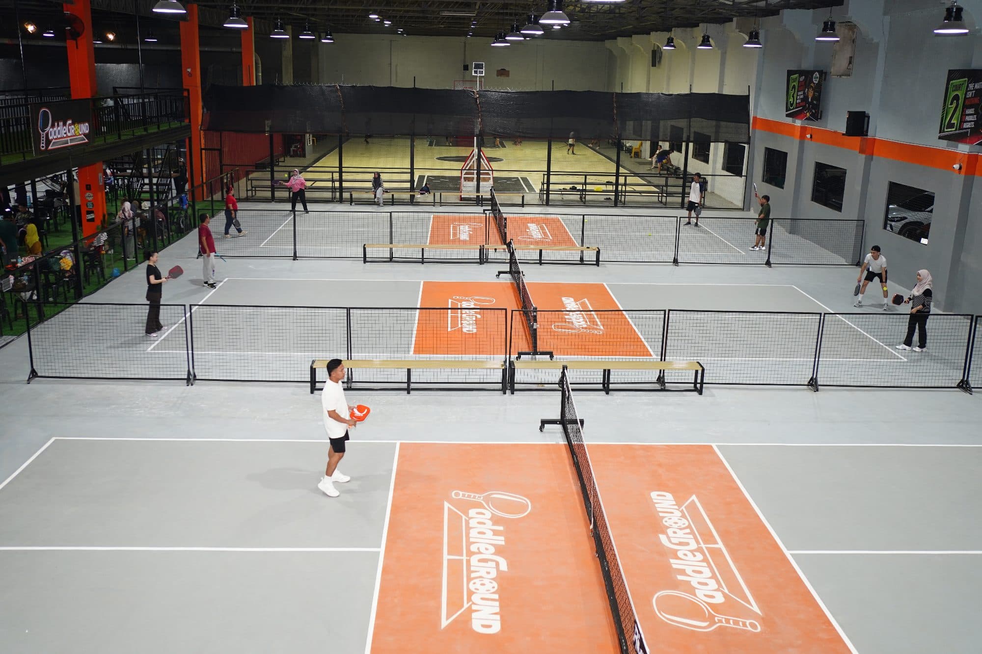 Paddle Ground Zamboanga courts from the mezzanine