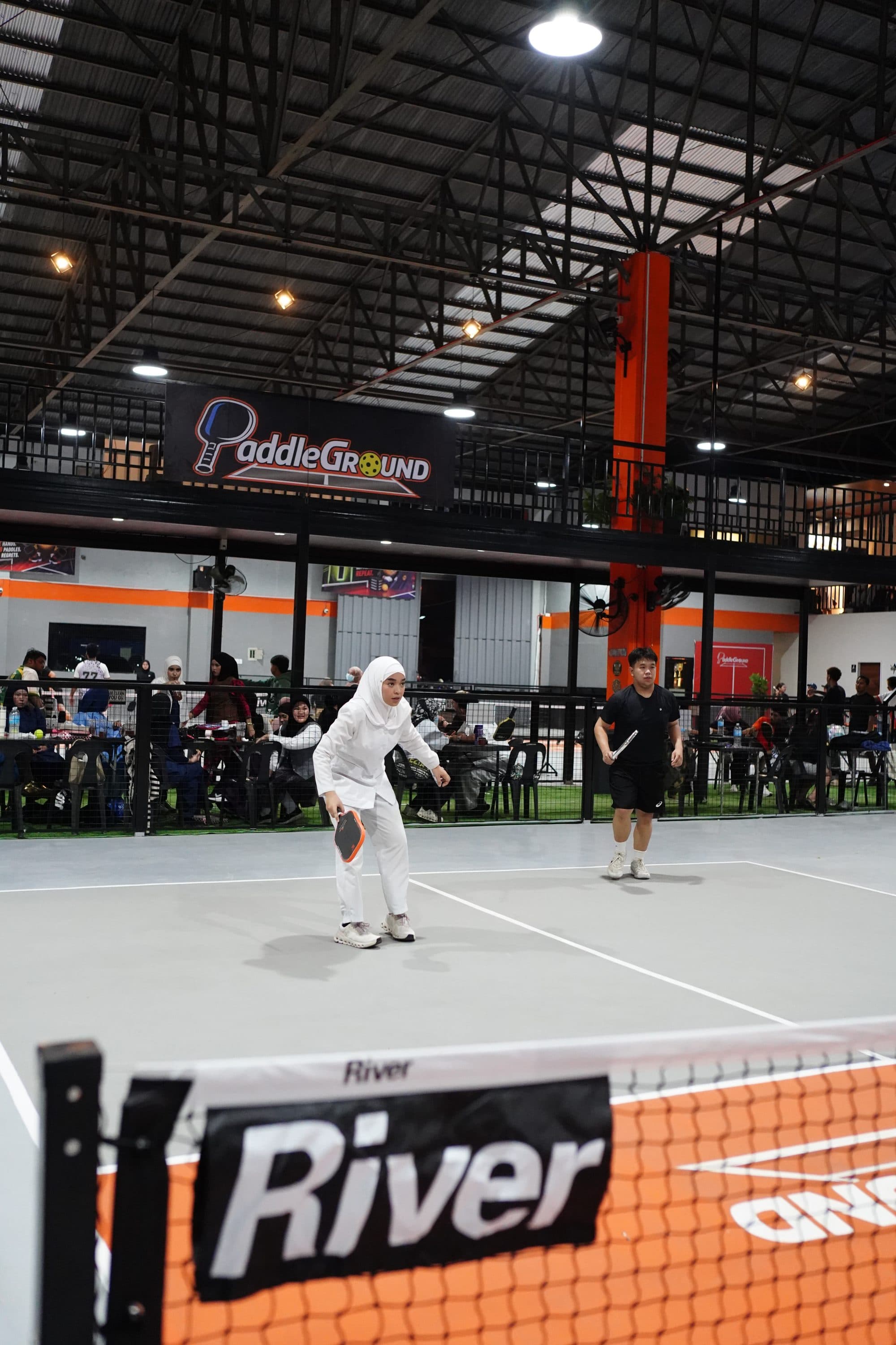 A rally at the net at Paddle Ground